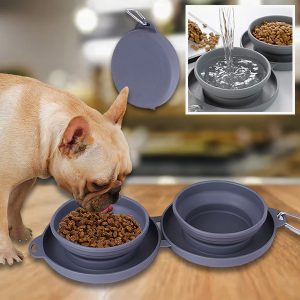 Sklopiva posuda za hranu i vodu za kućne ljubimce 2 u 1 | WOOFDISH