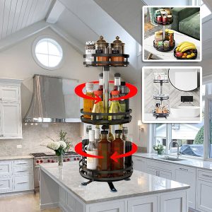 360° Rotirajući metalni organizator za skladištenje (3 sloja) | SPINSTORE
