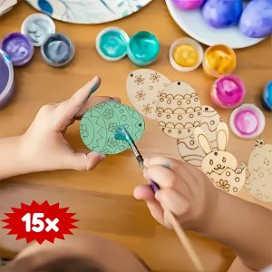 Drvena uskršnja jaja (15 komada) | EGGNAMENTIFY