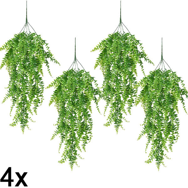 4x Veštačka viseća paprat (80 cm) | FERNY