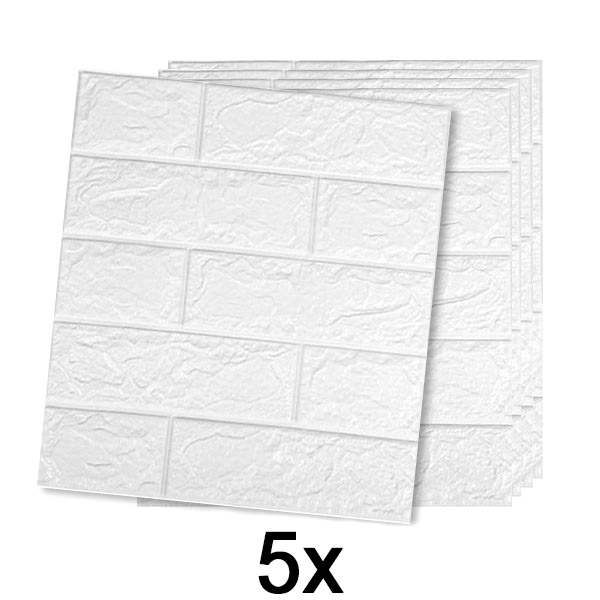 1x (5 komada) Samolepljiva tapeta sa motivom 3D cigle | BRICKSBY